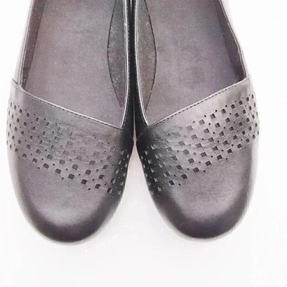 Abeo Fleur Pro 24/7 Womens Black Leather Perforated Comfort Flats Size 7… - Picture 3 of 10